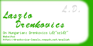 laszlo drenkovics business card